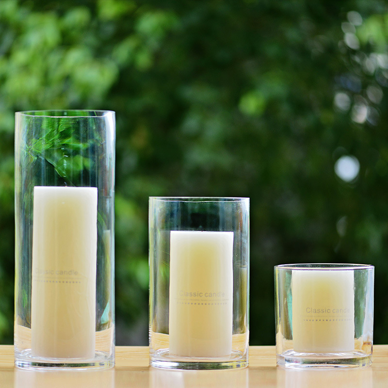 Free samples provide private label wholesale pillar candle holders with different sizes for home decor